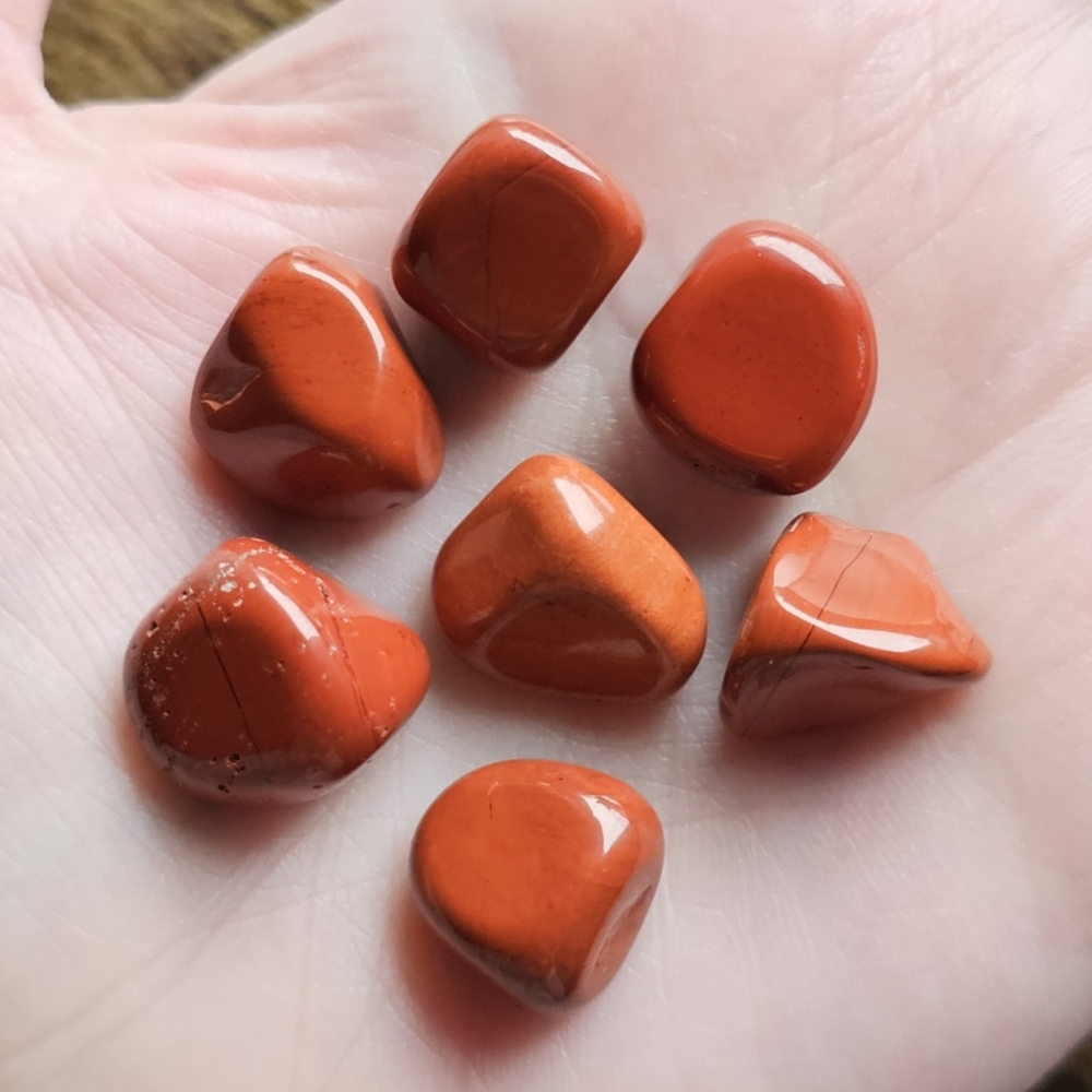 Red Jasper 7 Pc Crystals Tumbled Gemstones